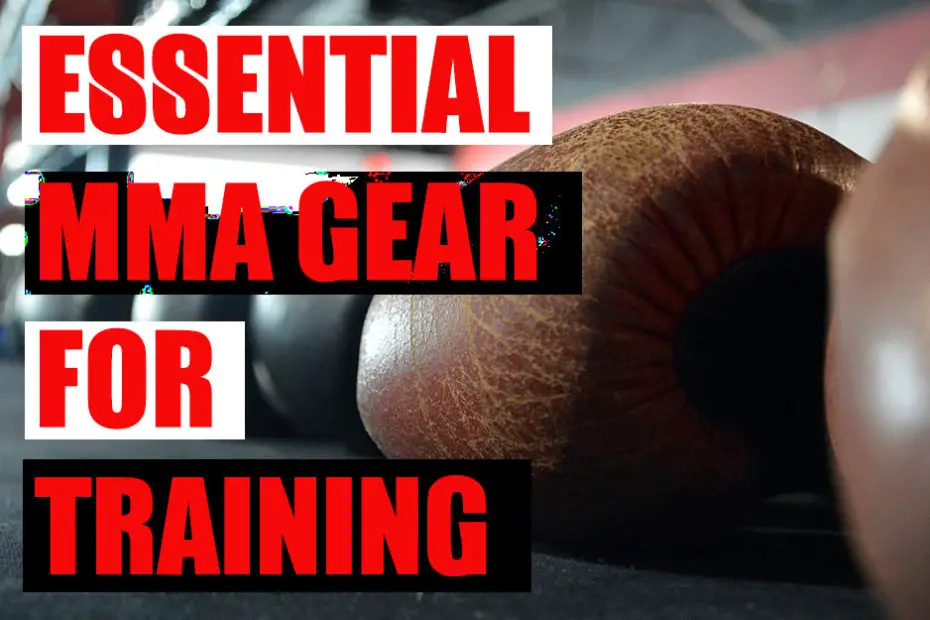 Boxing gloves lined up on training mat.