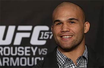Robbie Lawler smiling at UFC 157 press conference.