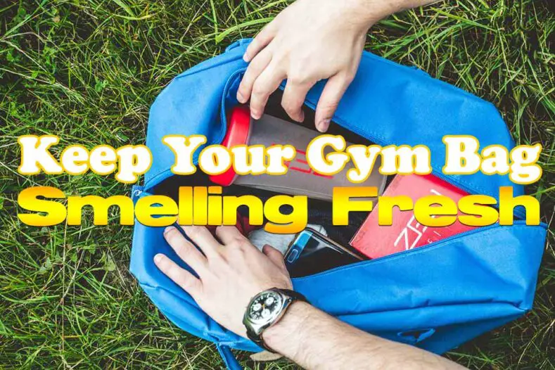 A smelly blue gym bag being opened.