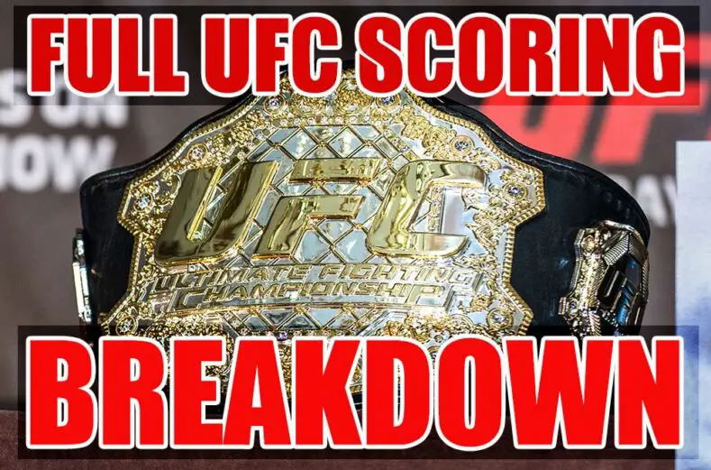 The UFC championship belt on display during press event.