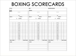 a traditional boxing scorecard Fightnomads Combat Sports Life Blog