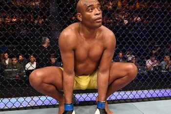 Anderson Silva in the UFC octagon before his fight.