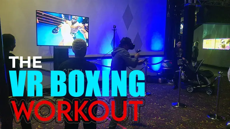 A man doing a VR boxing workout in Johannesburg Casino.
